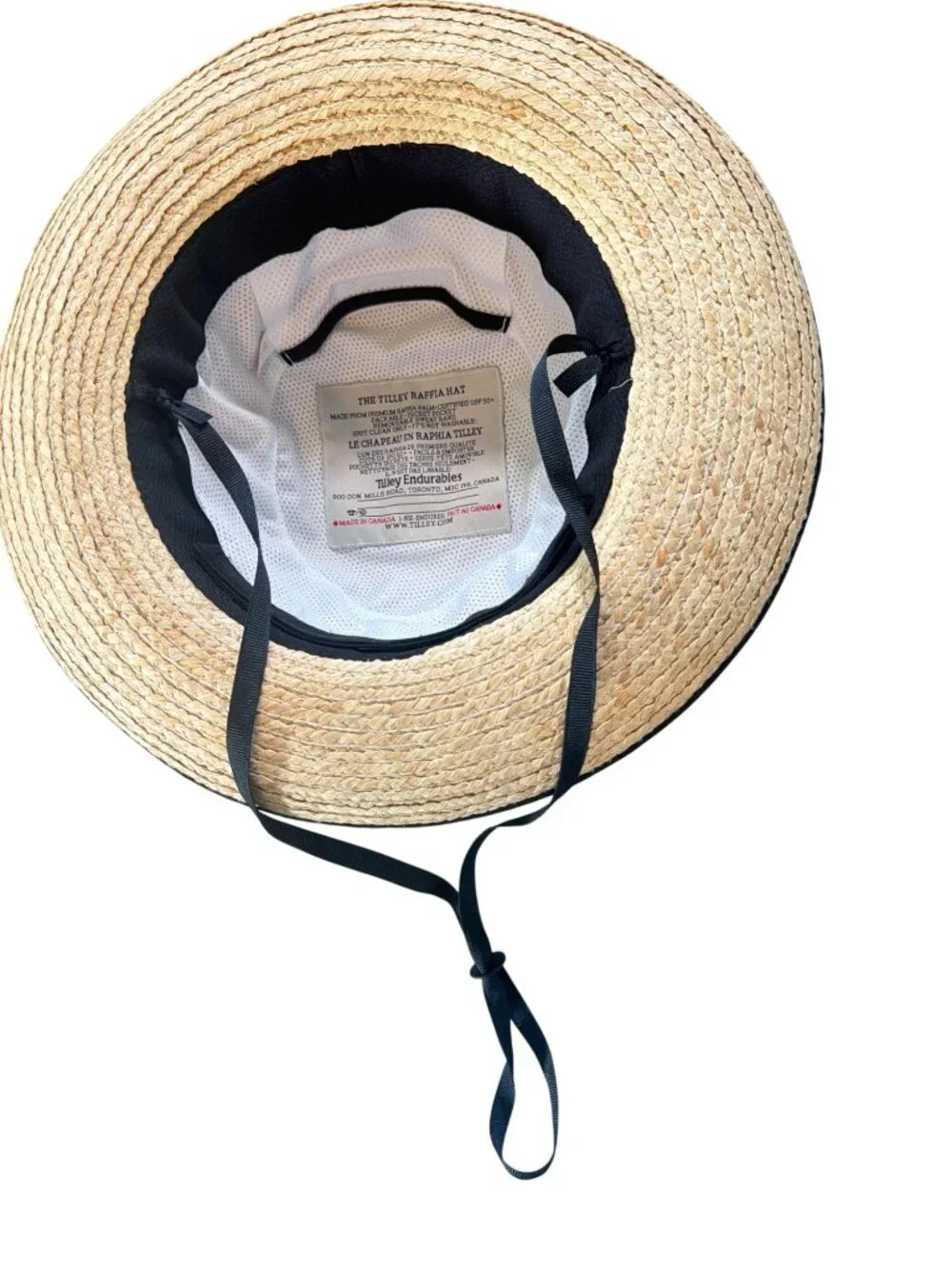 Tilley R2 Women's Medium Brim Raffia Hat UPF50 Packable MSRP$120